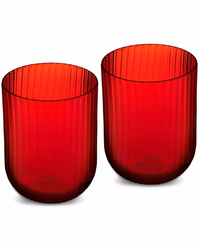 Dolce & Gabbana 2er-Set handgeblasene Murano-Gläser - Orange Orange