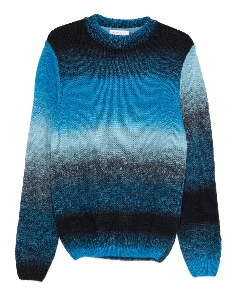 Manuel Ritz Gestreifter Pullover - Blau Blau