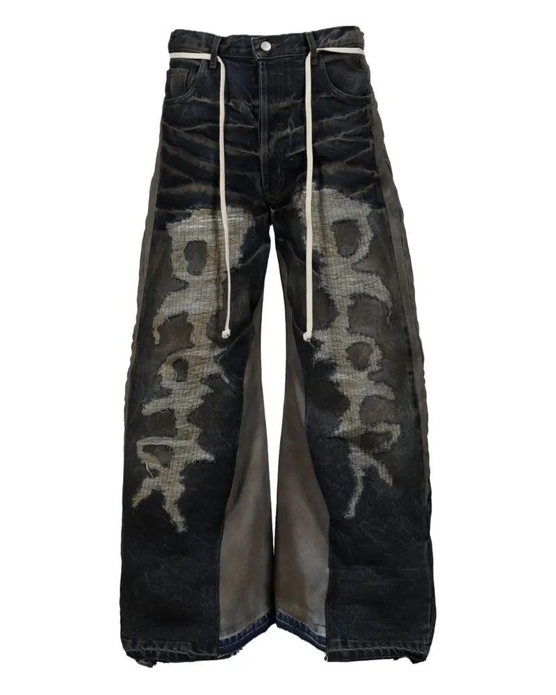 RRR123 Jeans mit weitem Bein - Blau Blau