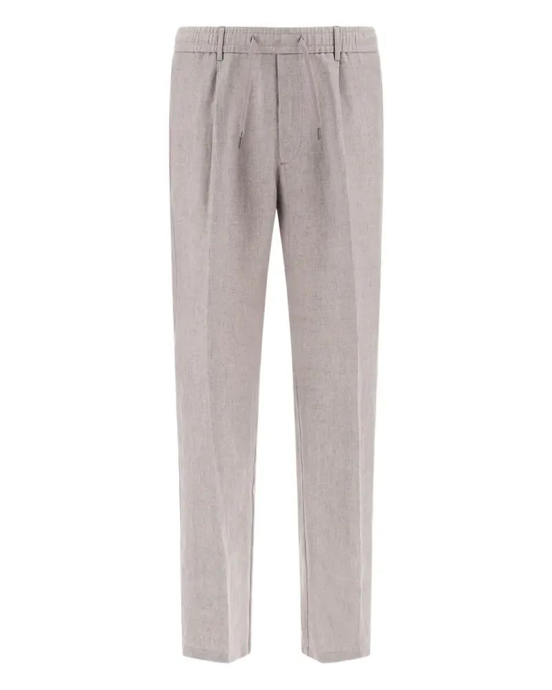 Herno Gerade Bundfaltenhose mit Kordelzug - Grau Grau