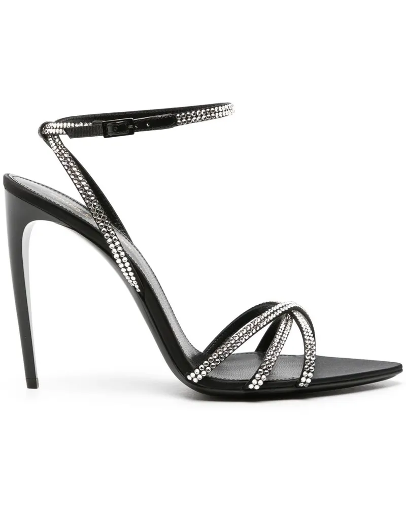 Saint Laurent Ava Sandalen 105mm - Schwarz Schwarz