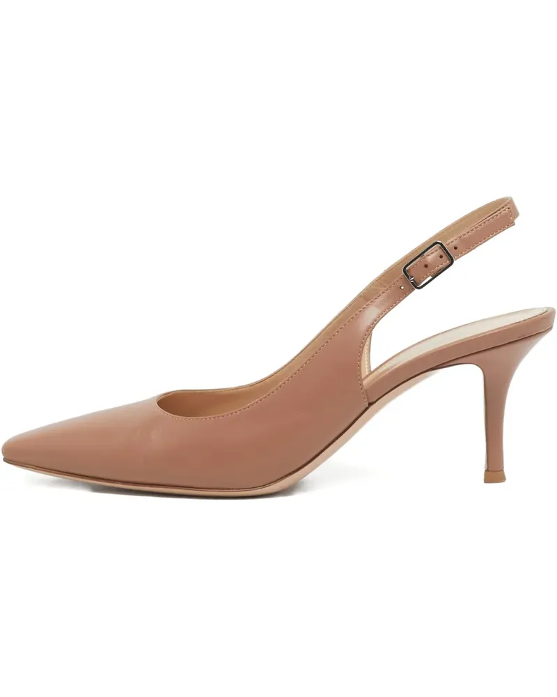 Gianvito Rossi Spitze Slingback-Pumps aus Leder - Braun Braun