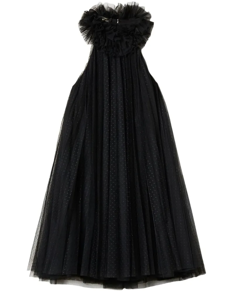 Twin-Set Minikleid aus Tüll - Schwarz Schwarz