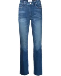 Frame Denim Gerade High-Rise-Jeans Blau