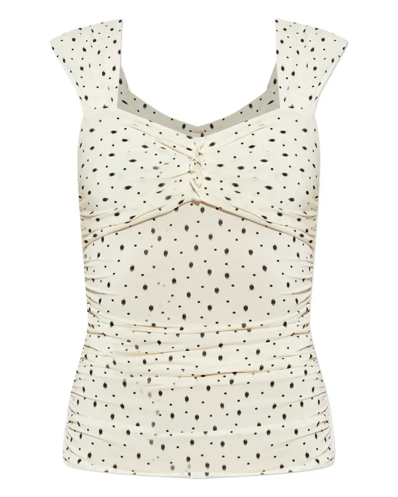 Isabel Marant Gemina polka-dot top - Nude Nude