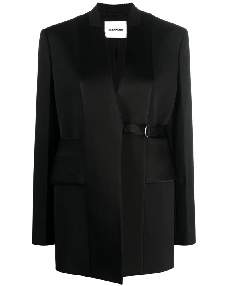 Jil Sander Asymmetrischer Blazer - Schwarz Schwarz