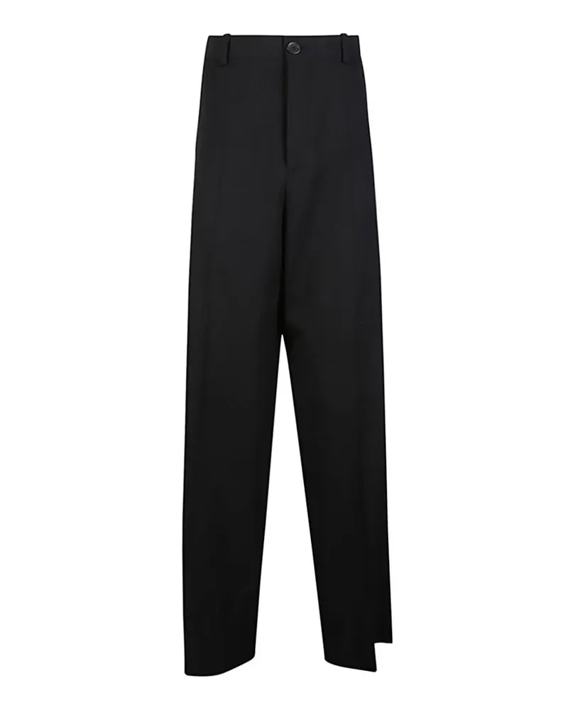 Balenciaga Hose mit weitem Bein - Schwarz Schwarz