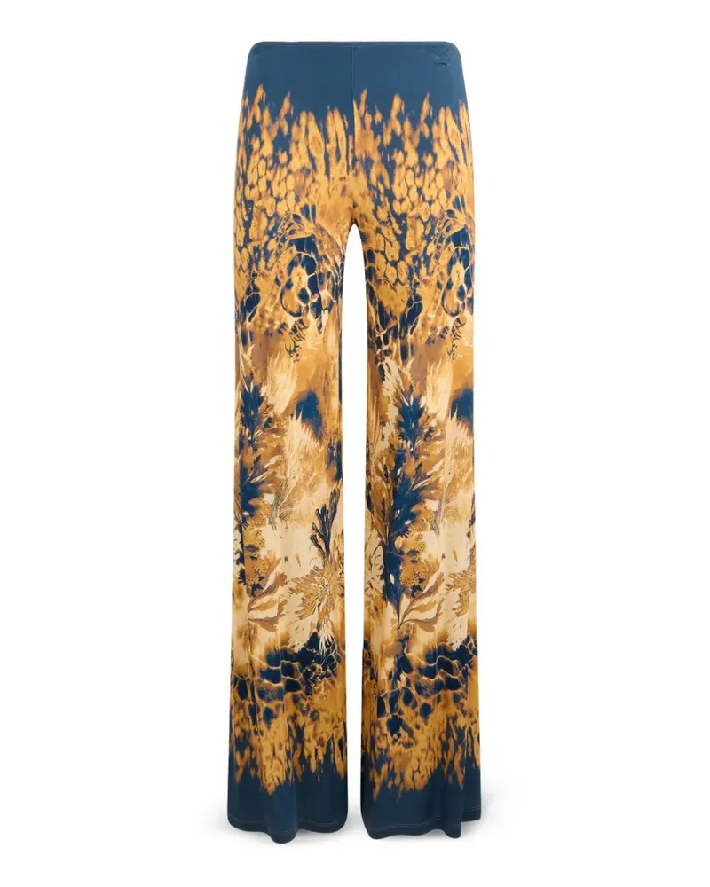 Alberta Ferretti Ausgestellte Hose mit Print - Blau Blau