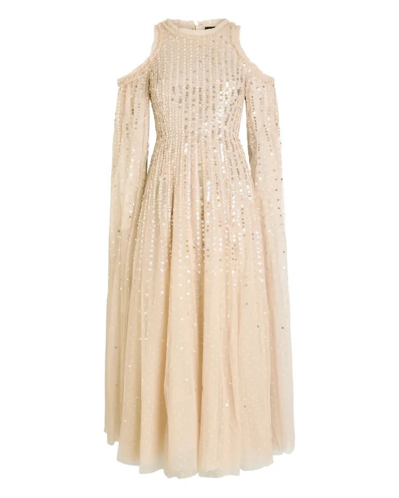 Needle & Thread sequin ruffled midi dress - Nude Nude