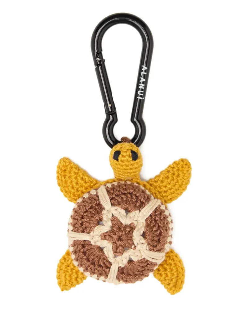Alanui Gehäkelter Turtle Schlüsselanhänger - Gelb Gelb