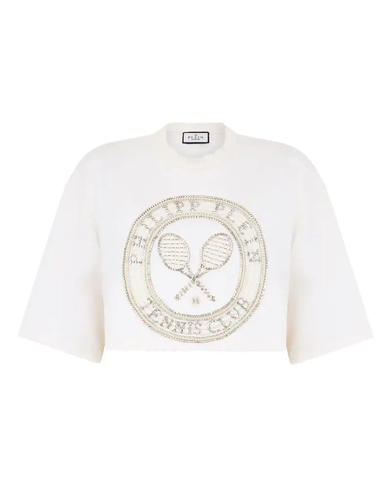 Philipp Plein Verziertes Cropped-T-Shirt - Nude Nude