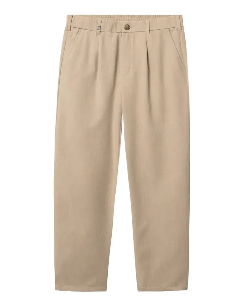 GABBA GABnapoli 19 Phin pleated elasticated-waistband trousers - Nude Nude