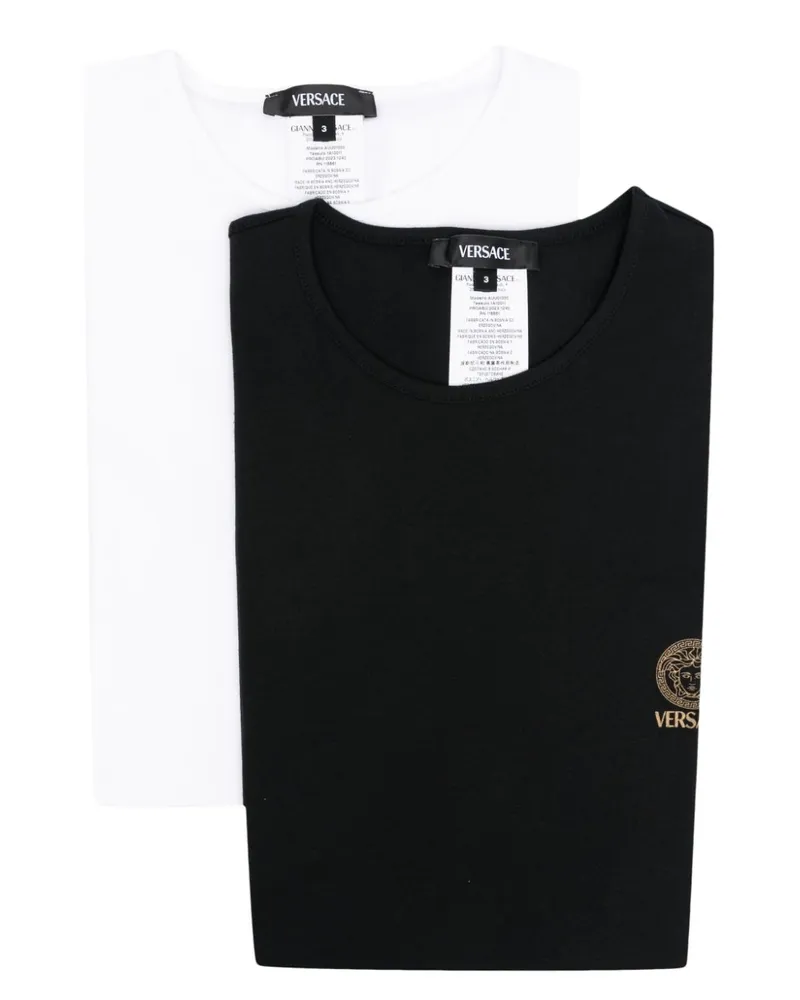 Versace T-Shirt mit Medusa-Print (2er-Pack) - Weiß Weiß