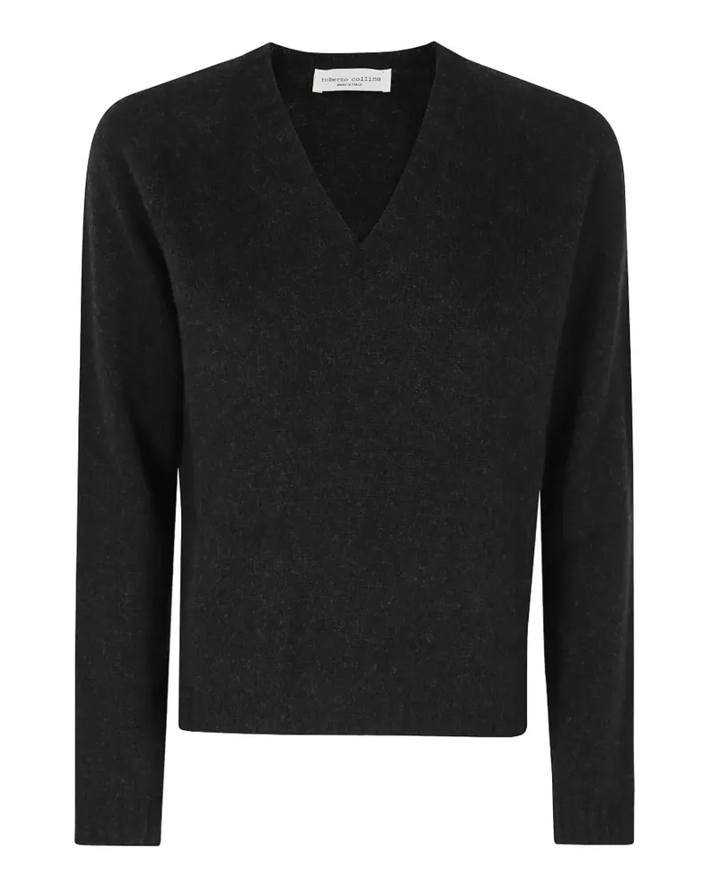 Roberto Collina Pullover mit V-Ausschnitt - Schwarz Schwarz