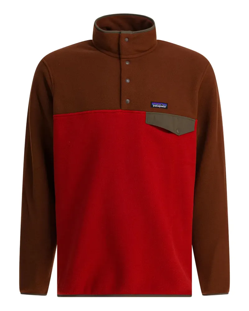 Patagonia Fleece-Sweatshirt mit Druckknöpfen - Rot Rot