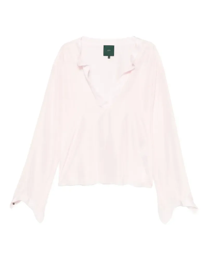 Jejia satin V-neck blouse - Rosa Rosa
