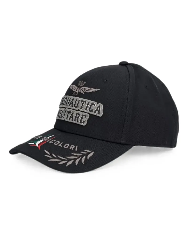 Aeronautica Militare logo-embroidered baseball cap - Schwarz Schwarz