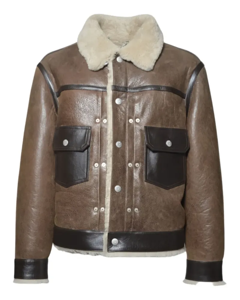 Kenzo shearling pocket jacket - Braun Braun