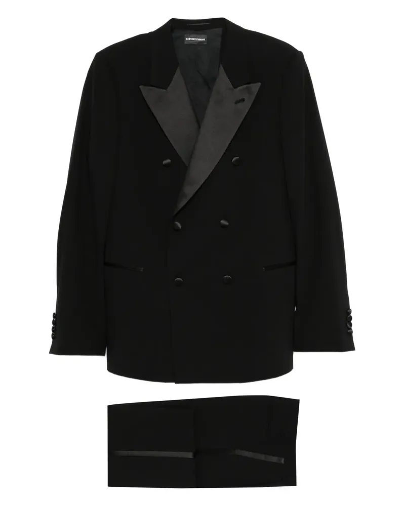 Emporio Armani double-breasted suit (set of three) - Schwarz Schwarz