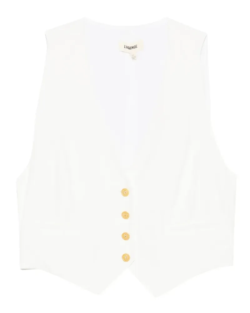 L'Agence buttoned waistcoat - Weiß Weiß