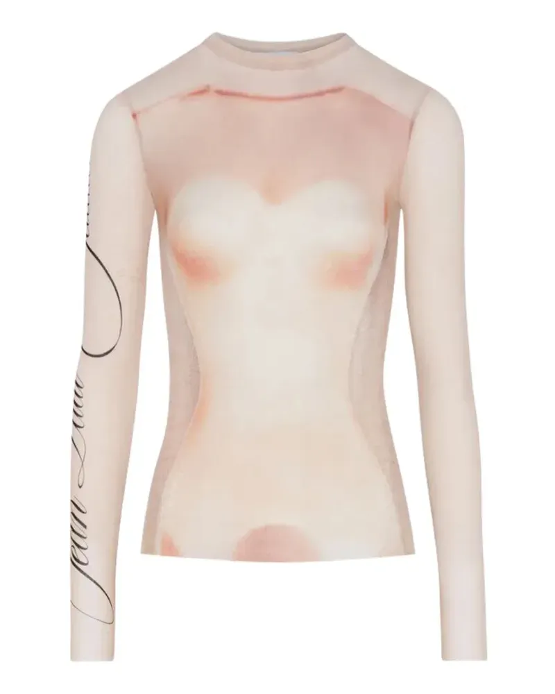 Jean Paul Gaultier T-Shirt mit Silhouetten-Print - Rosa Rosa