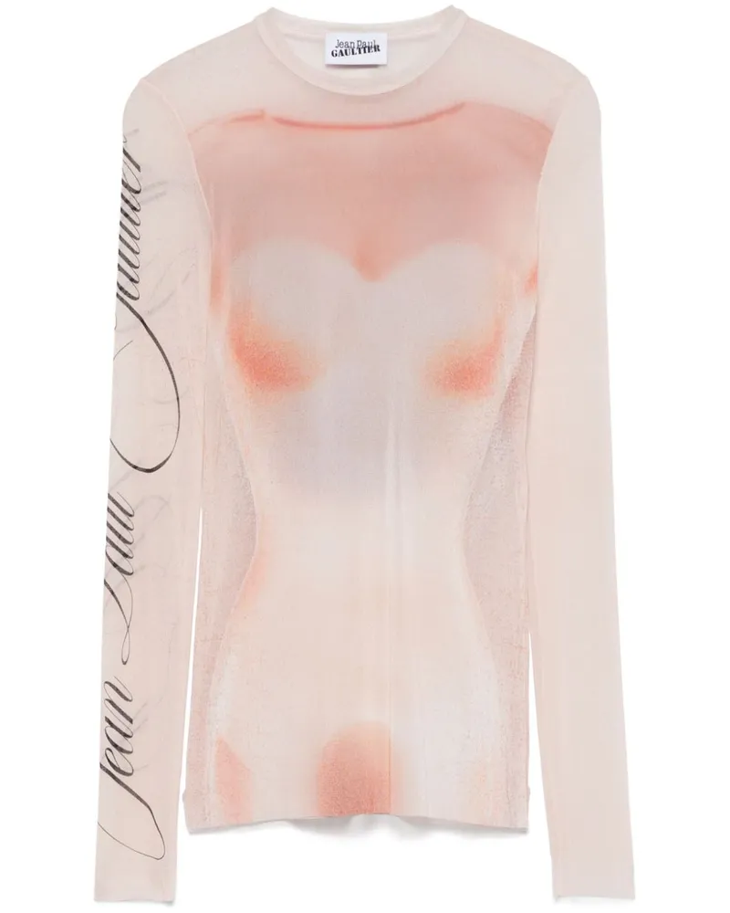 Jean Paul Gaultier T-Shirt mit Silhouetten-Print - Rosa Rosa