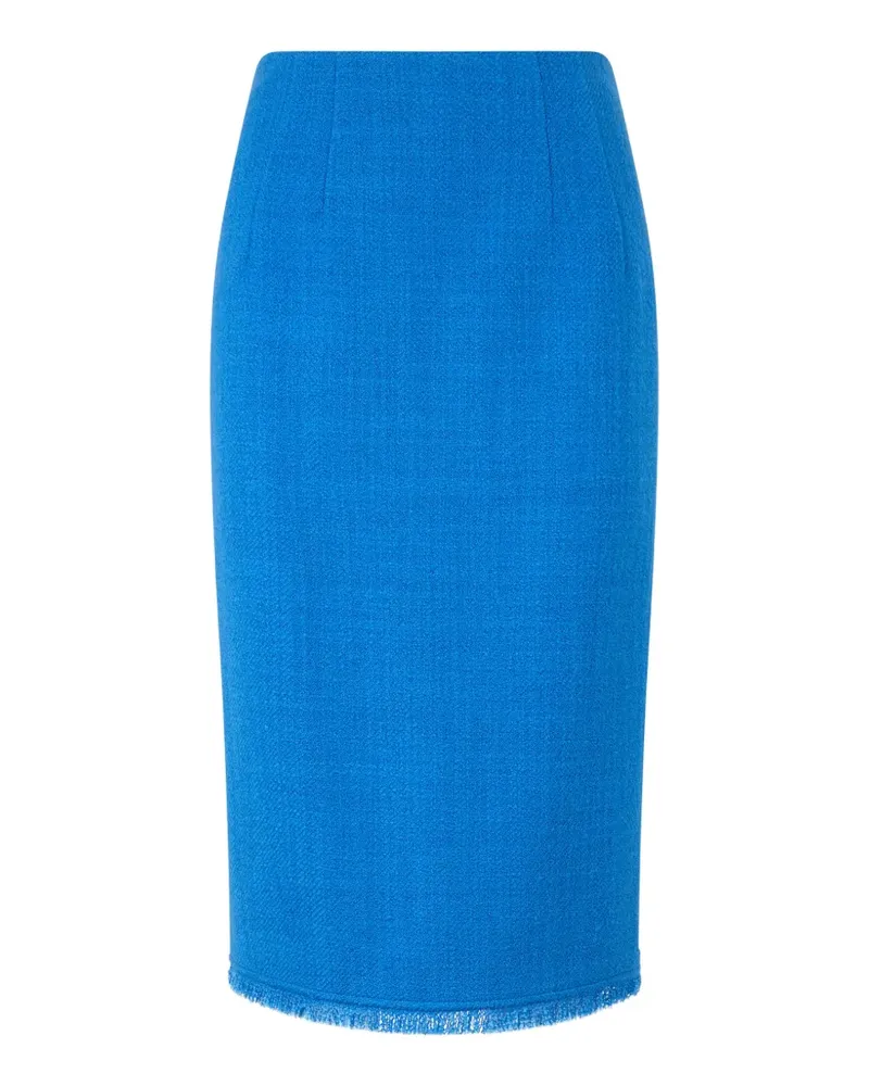 Alberta Ferretti fringed pencil midi skirt - Blau Blau