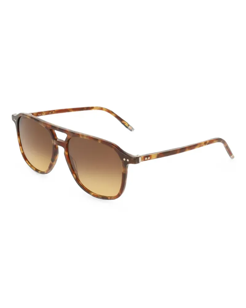 Paul Smith tortoiseshell-effect pilot-frame sunglasses - Braun Braun