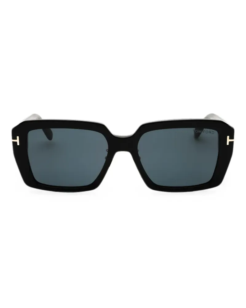 Tom Ford Sonnenbrille mit eckigem Gestell - Schwarz Schwarz