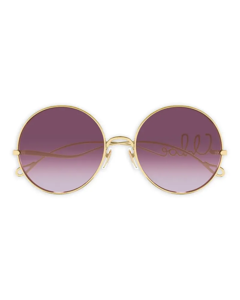 Chloé Sonnenbrille mit rundem Gestell - Gold Gold