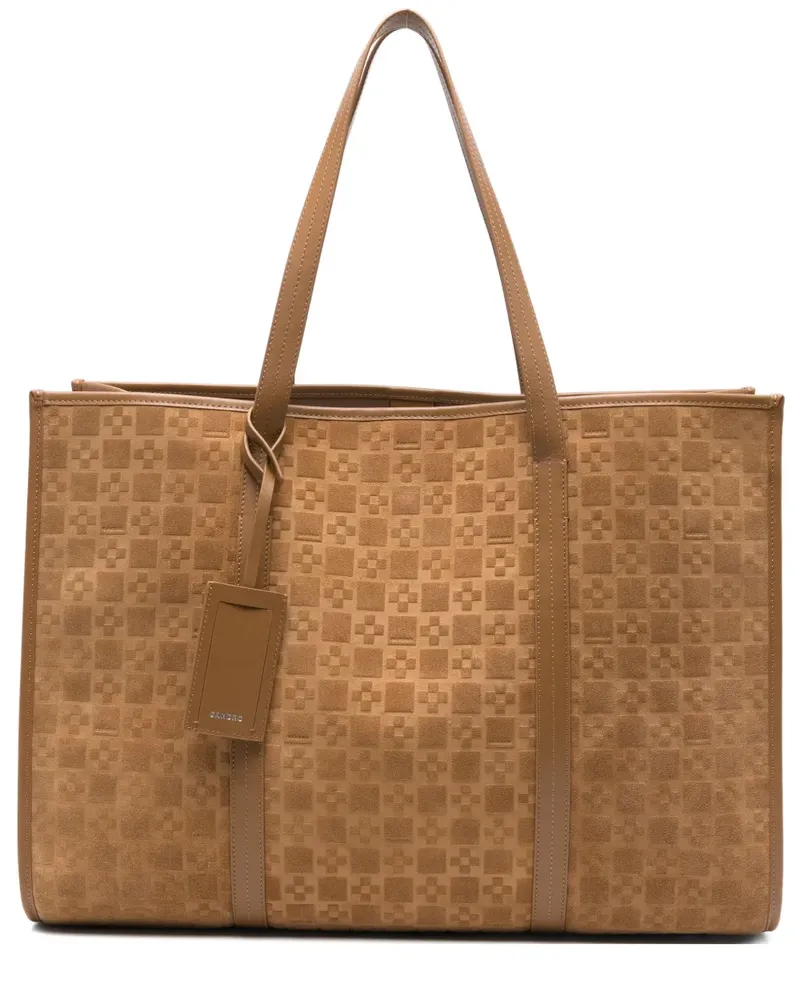 Sandro Tote Bag mit Prägung - Braun Braun