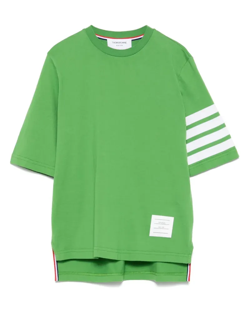 Thom Browne 4 Bar Stripes T-Shirt aus Jersey - Grün Grün