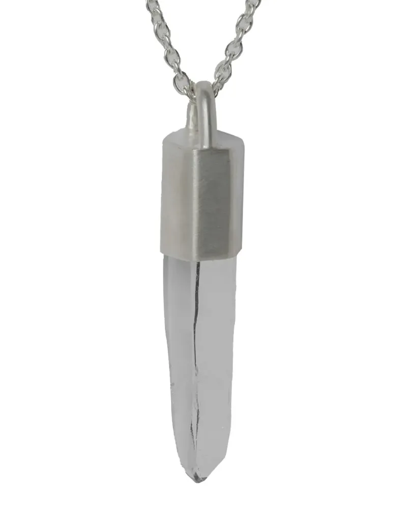 Parts Of Four Talisman Halskette aus Sterlingsilber mit Quarz Silber