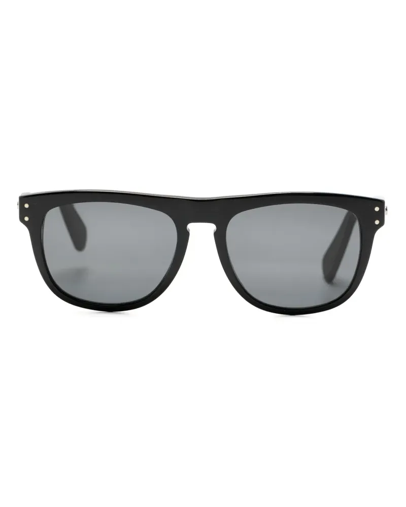 Ferragamo Sonnenbrille mit eckigem Gestell Schwarz