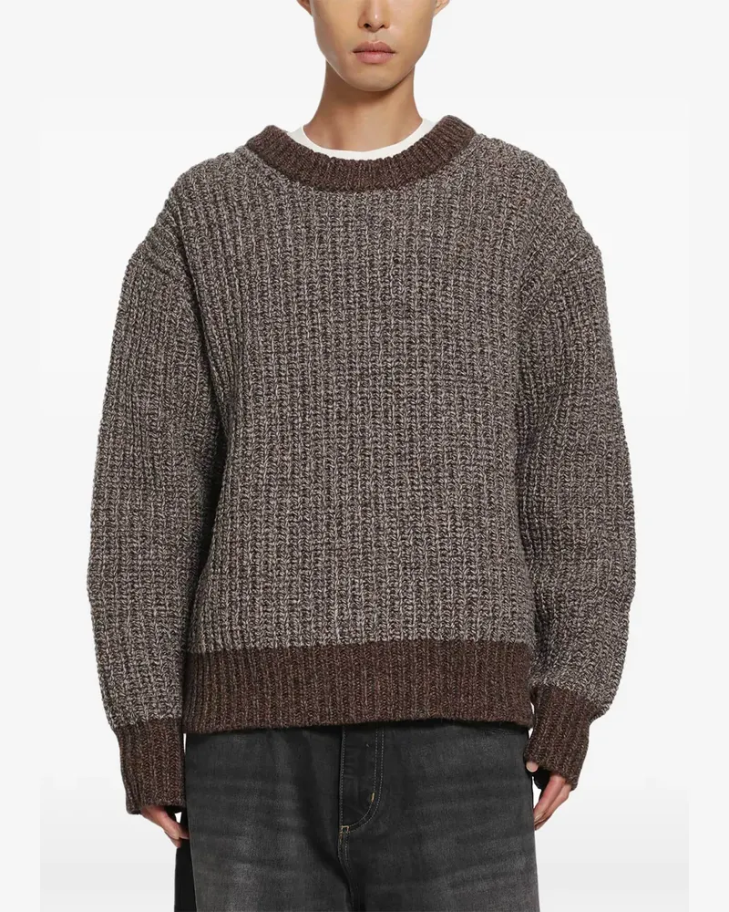 Song For The Mute Grob gestrickter Oversized-Pullover - Braun Braun