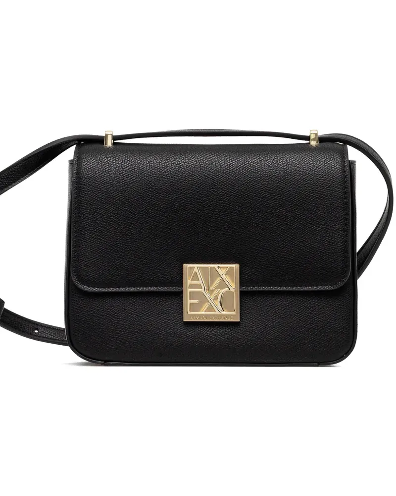 Armani Exchange logo-plaque cross-body bag - Schwarz Schwarz
