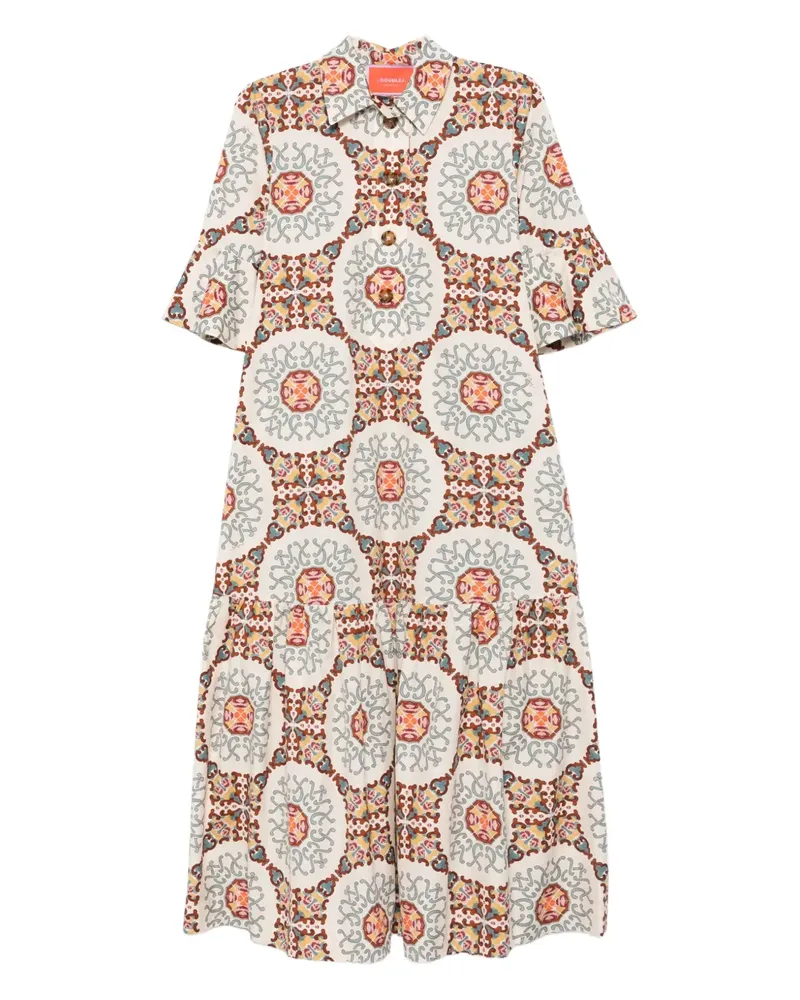 La DoubleJ Gemustertes Midikleid - Nude Nude