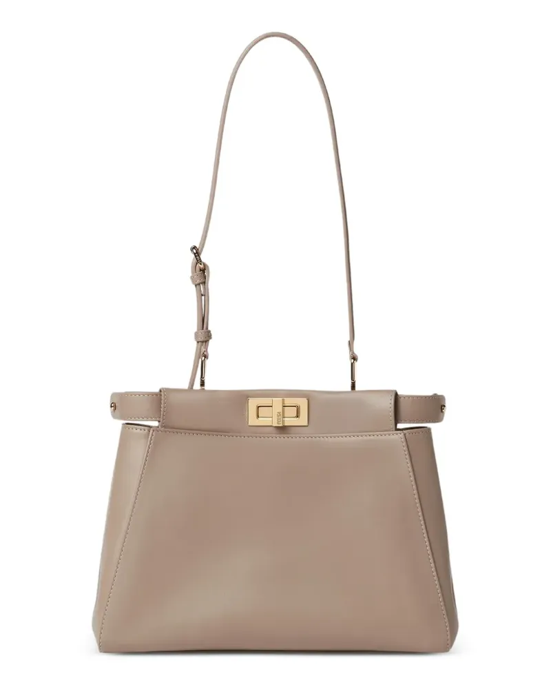 Fendi Peekaboo Schultertasche - Nude Nude