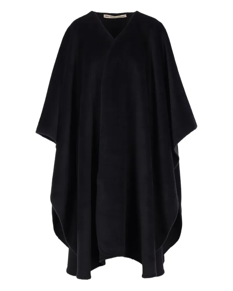 Meta Campania Collective alpaca wool cape - Schwarz Schwarz