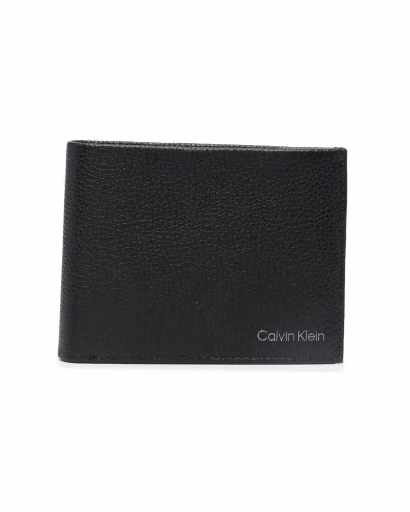 Calvin Klein Strukturiertes Portemonnaie - Schwarz Schwarz