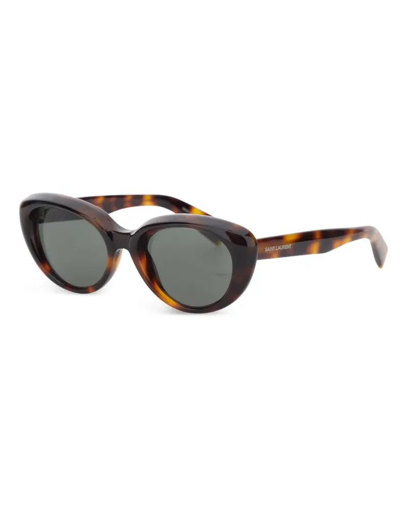 Saint Laurent oval frame sunglasses - Braun Braun