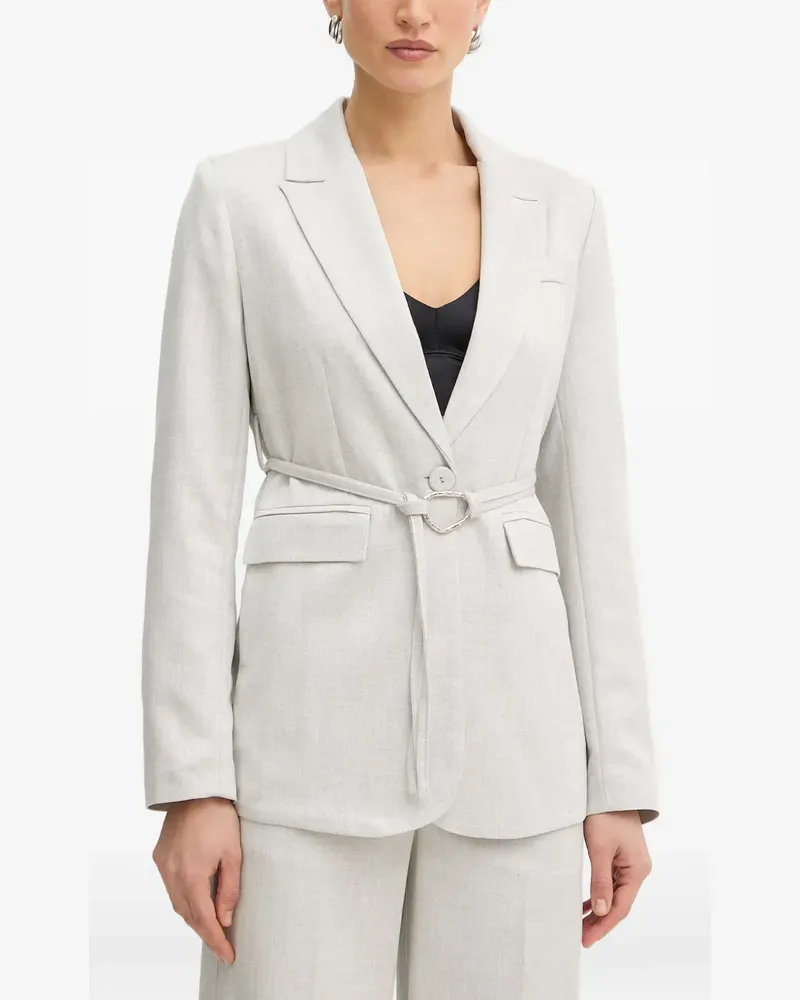 Fracomina belted notch-lapel blazer - Grau Grau