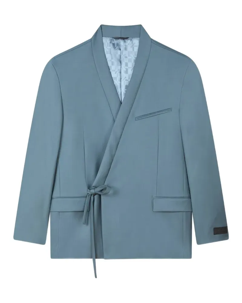 Kenzo tie-fastening shawl-lapel jacket - Blau Blau