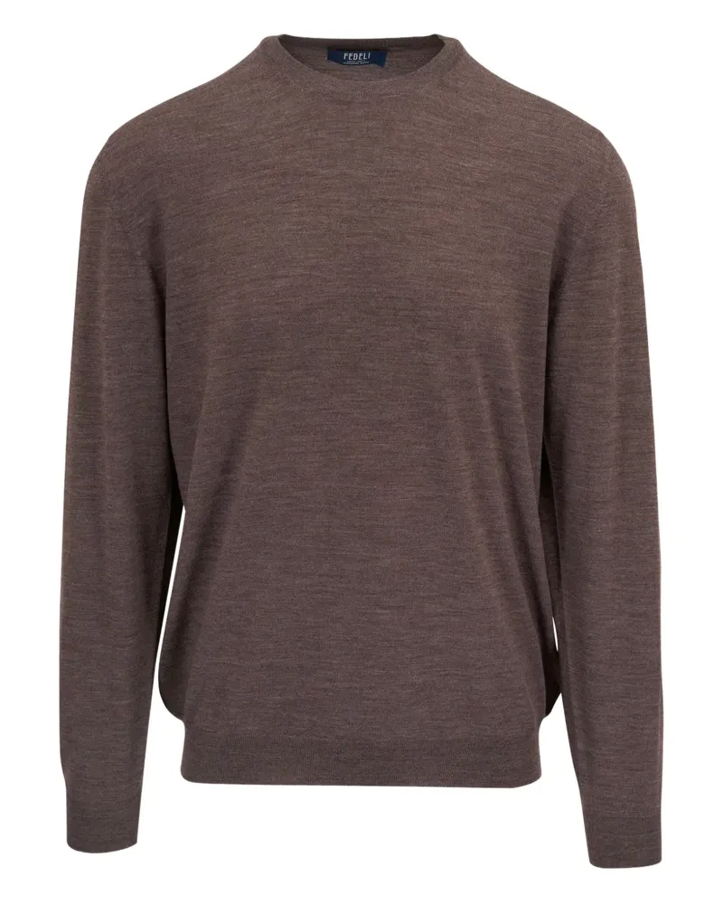 Fedeli Pullover mit rundem Ausschnitt - Braun Braun