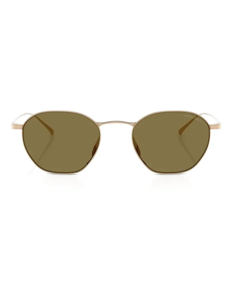 Giorgio Armani Runde Brille aus Titan - Gold Gold