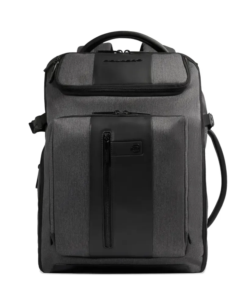 Piquadro expandable zip backpack - Grau Grau