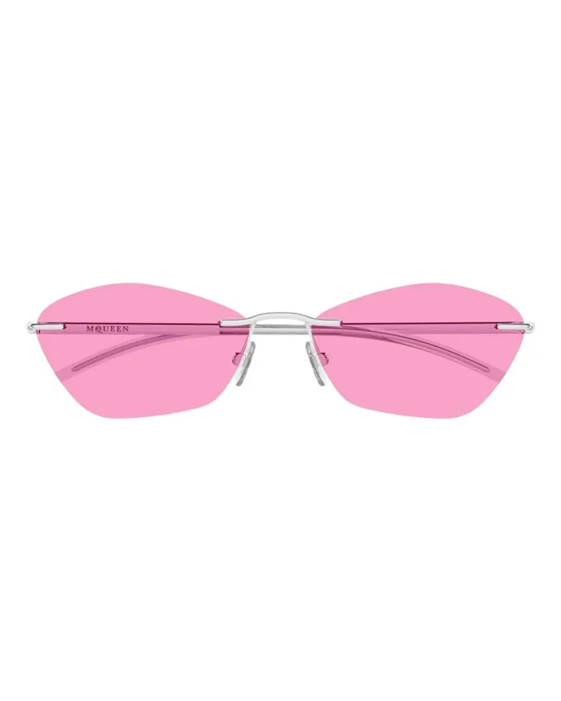 Alexander McQueen rimless geometric sunglasses - Silber Silber