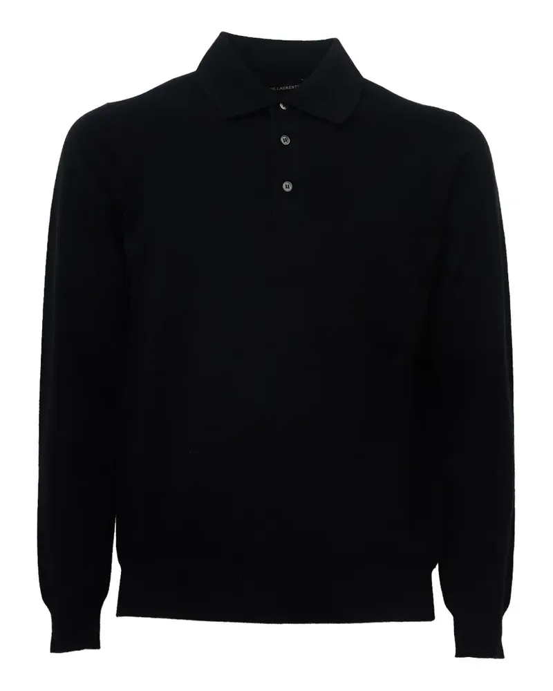 Filippo de Laurentiis Langärmeliges Poloshirt - Blau Blau
