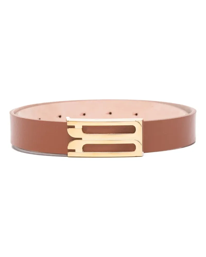 Victoria Beckham Regular B Buckle Gürtel - Braun Braun