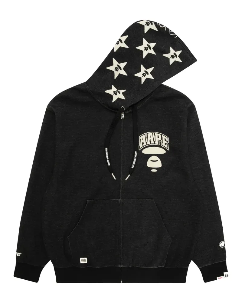 BAPE Star Kapuzenjacke mit Logo-Print - Schwarz Schwarz